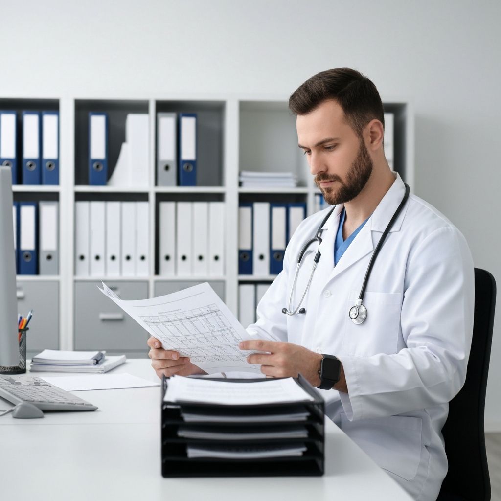 Professional reviewing financial and legal documents
